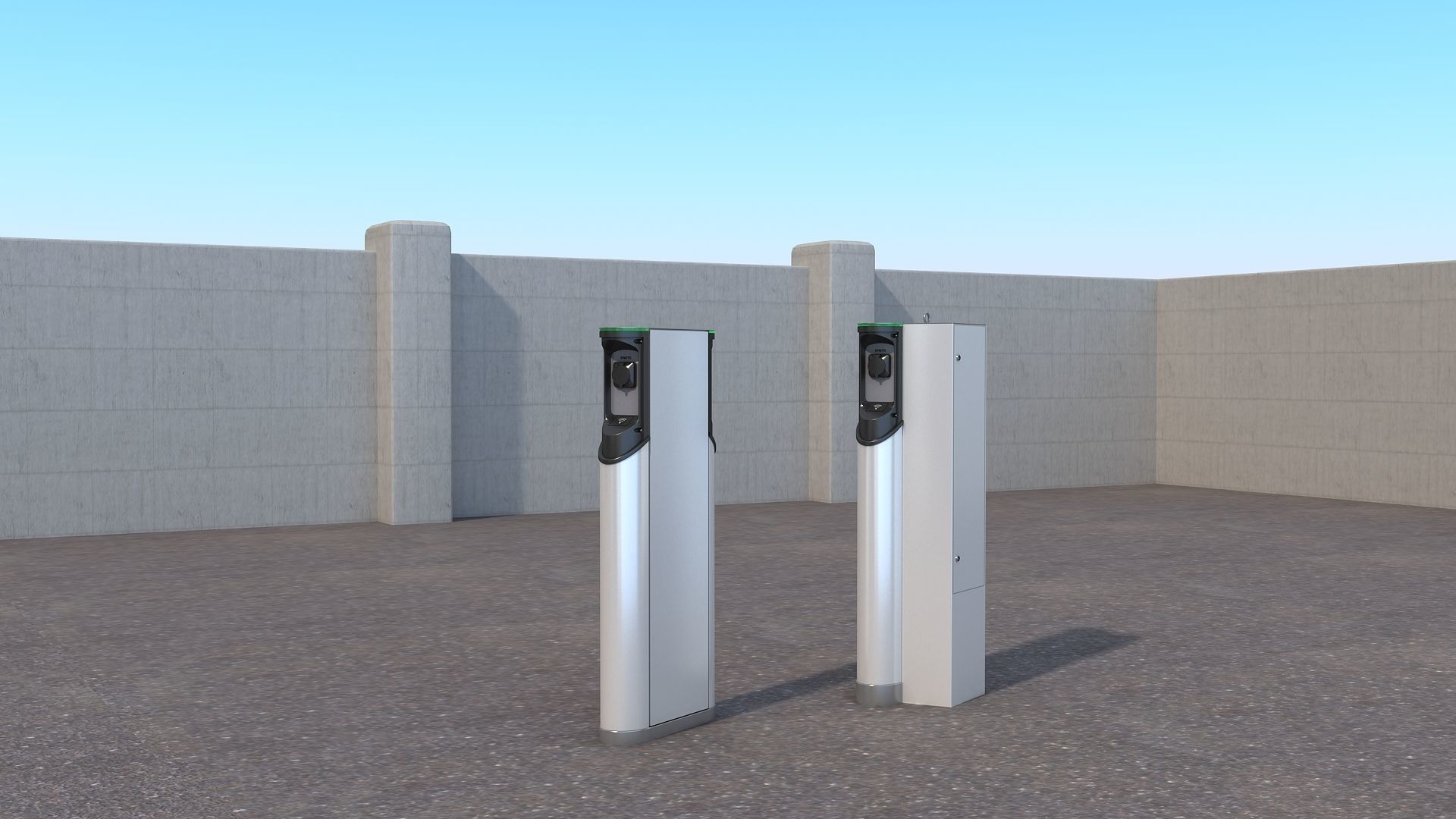 Ensto Charging Station 3D model_1
