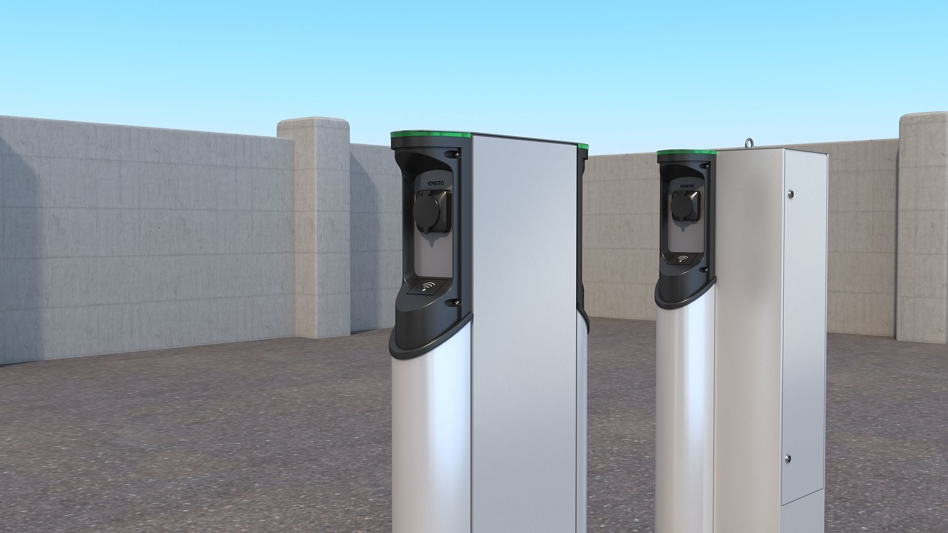 Ensto Charging Station 3D model_6