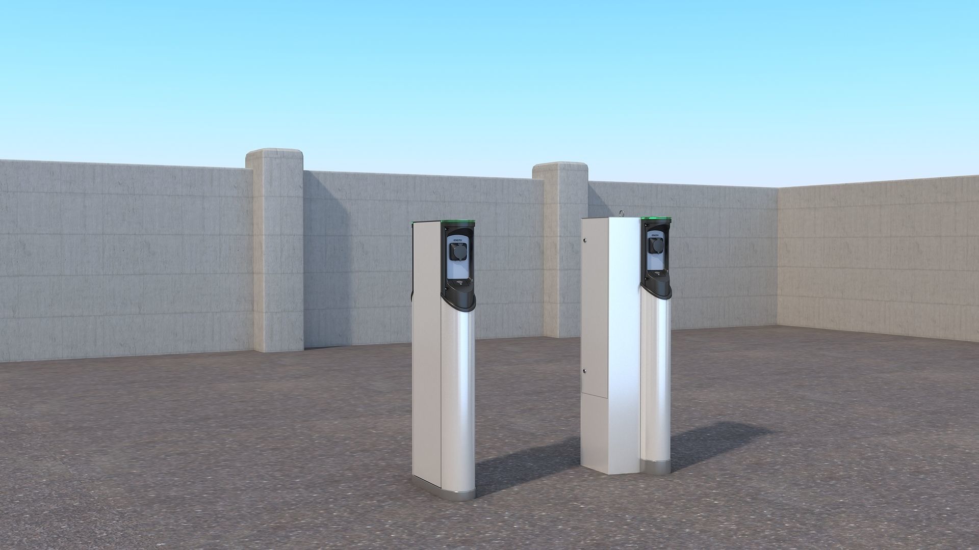 Ensto Charging Station 3D model_4