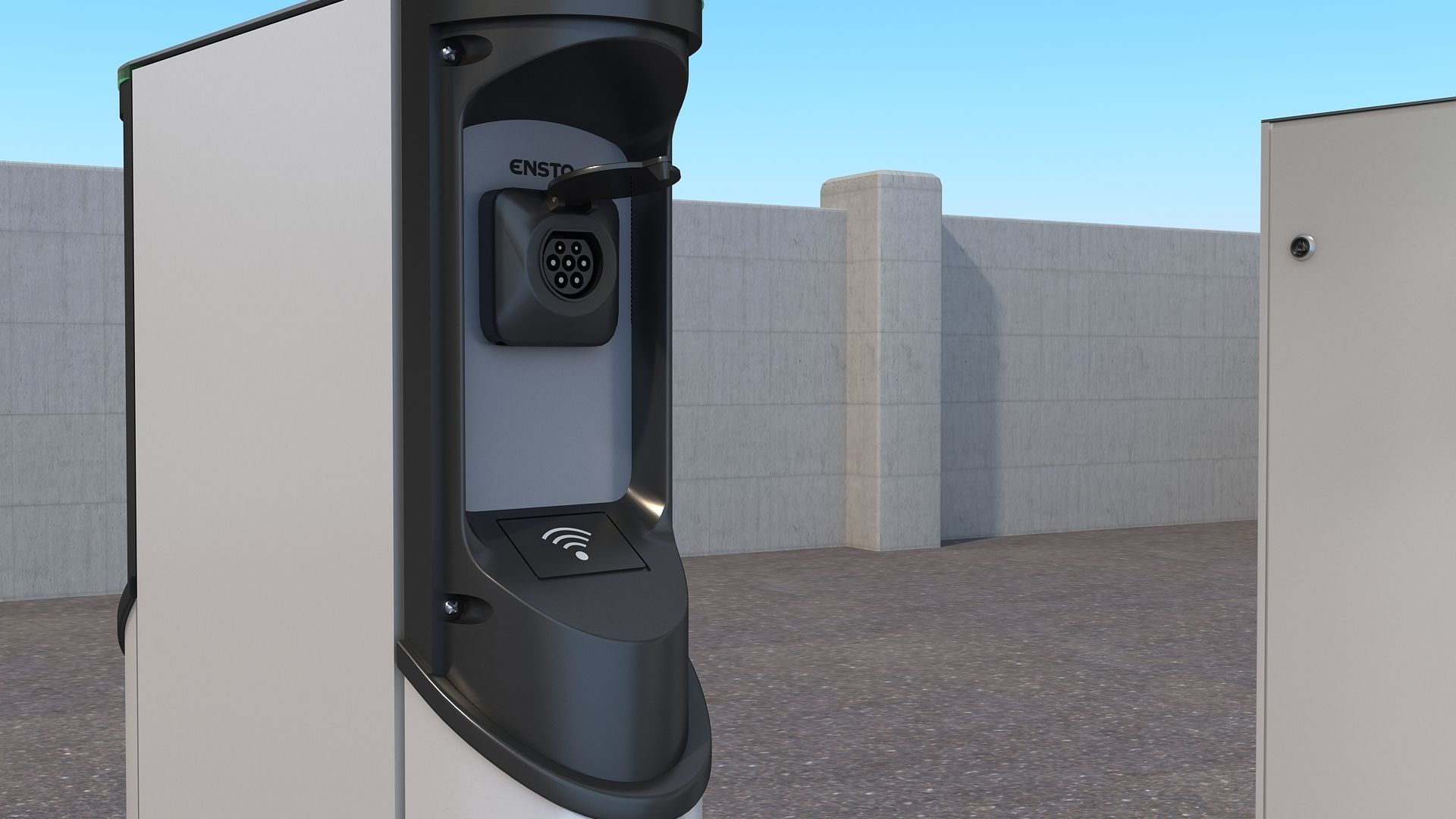 Ensto Charging Station 3D model_9