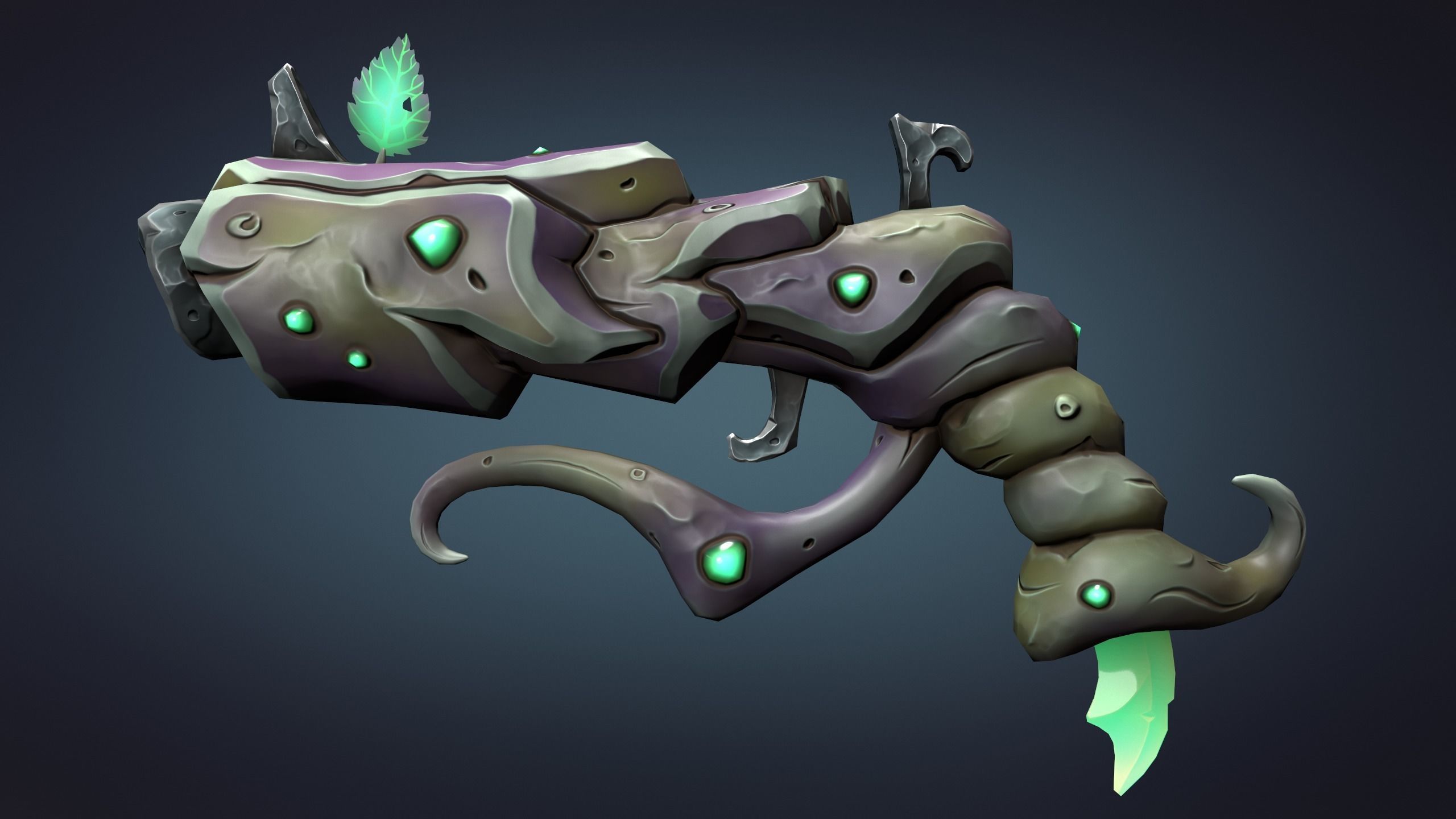 Wooden pistol 3d print 3D print model_9