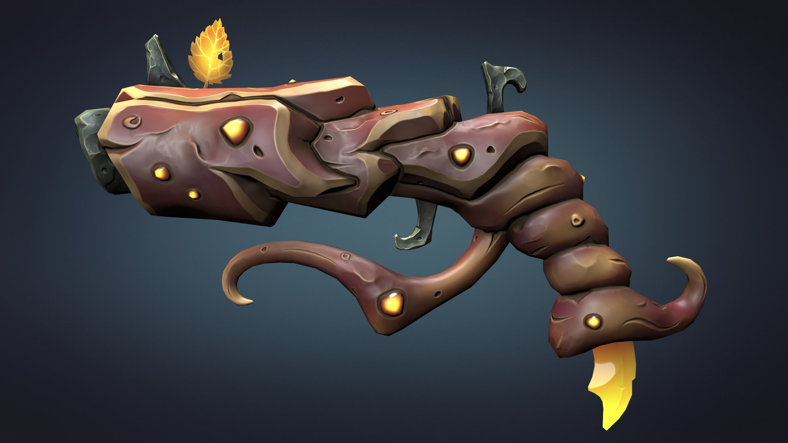 Wooden pistol 3d print 3D print model_5