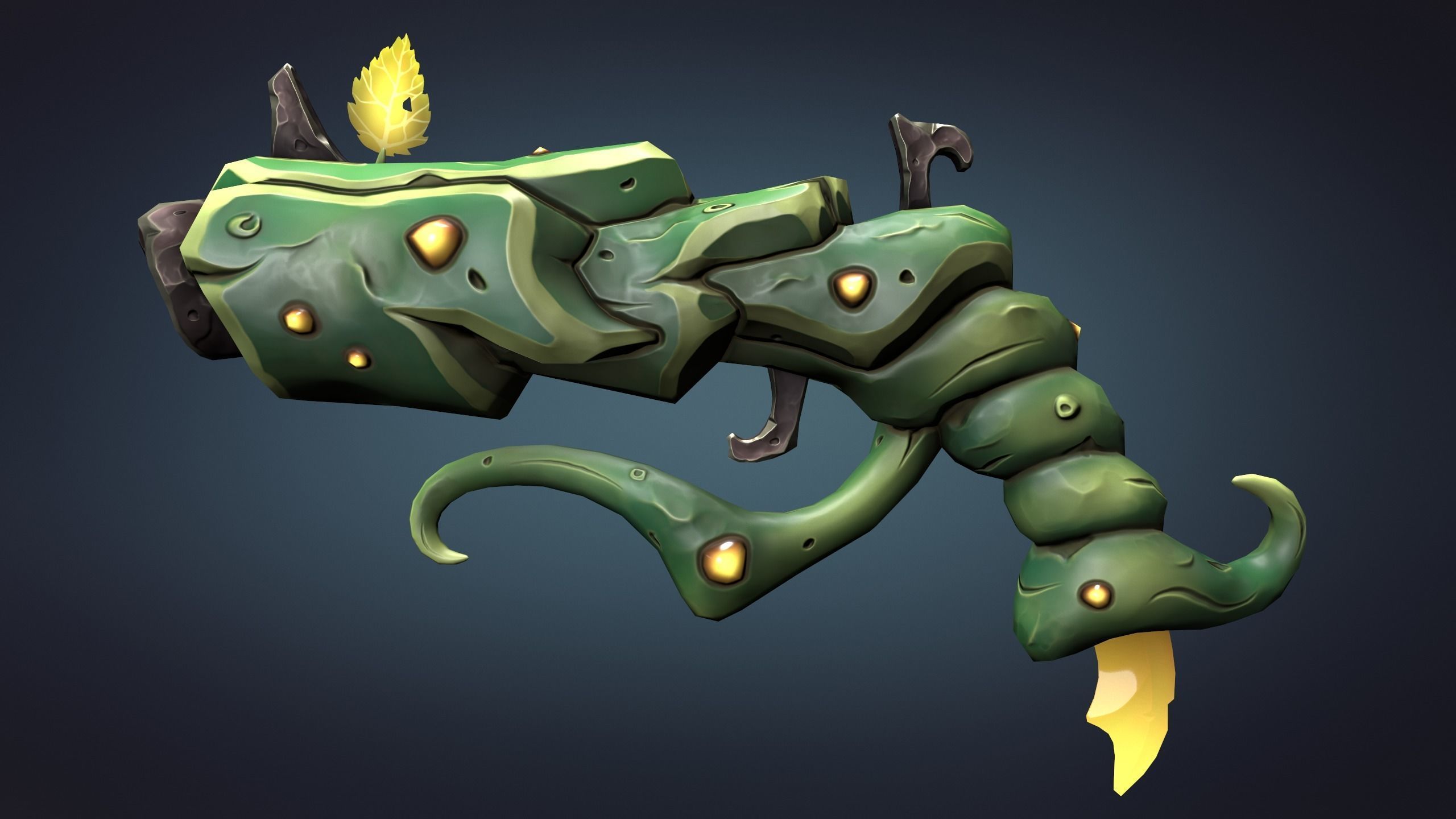 Wooden pistol 3d print 3D print model_7