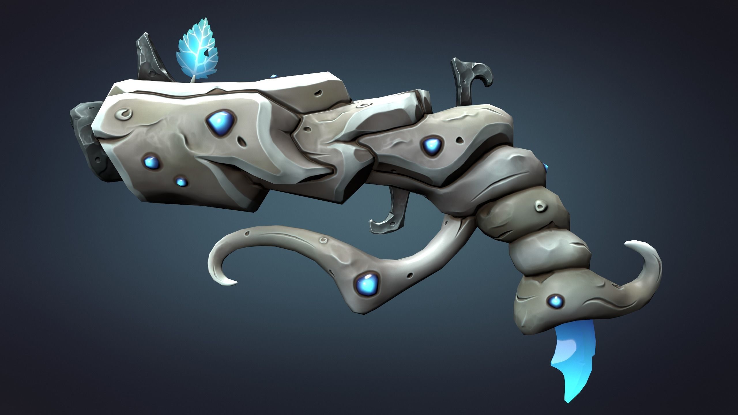 Wooden pistol 3d print 3D print model_10