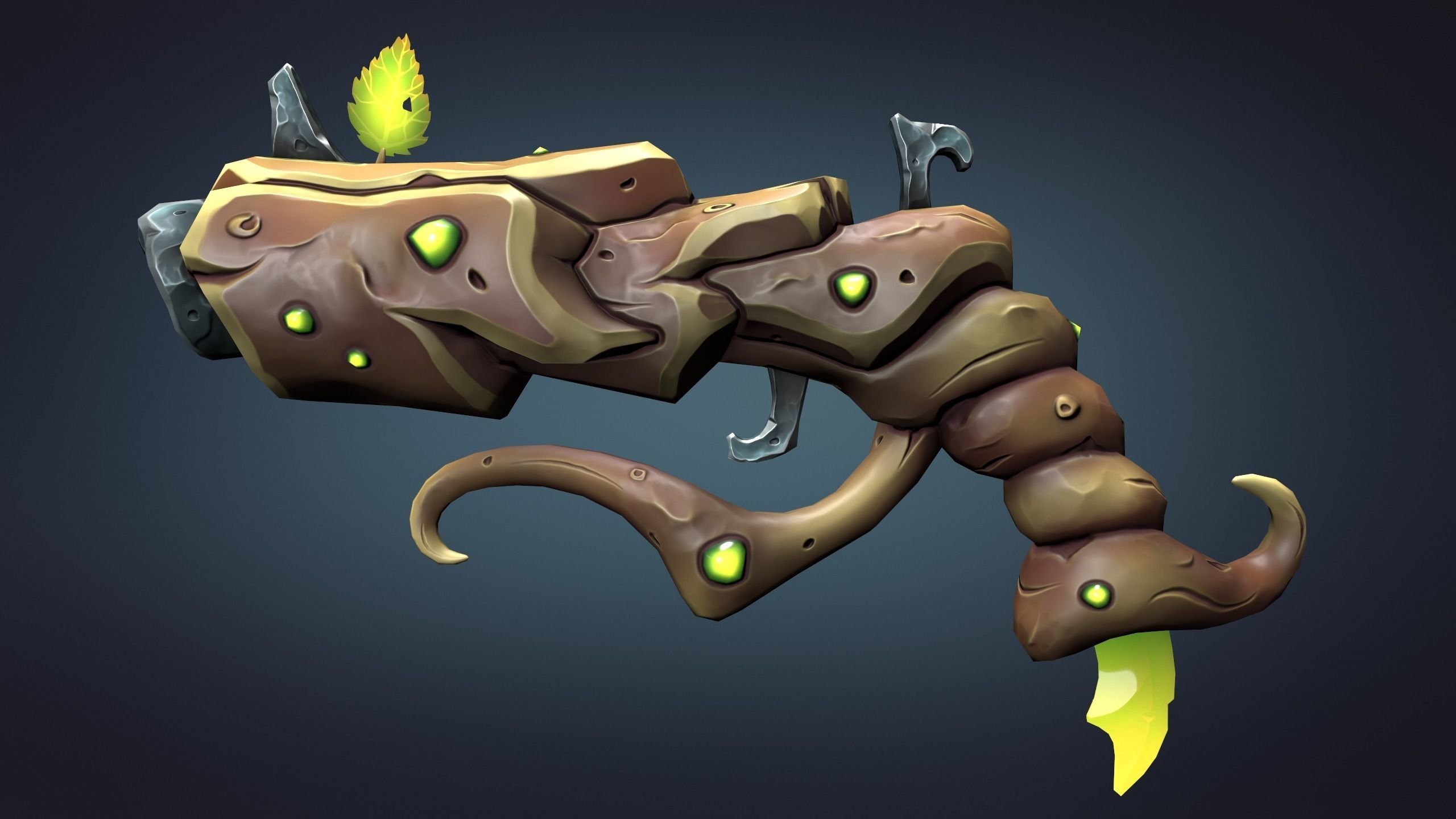 Wooden pistol 3d print 3D print model_4