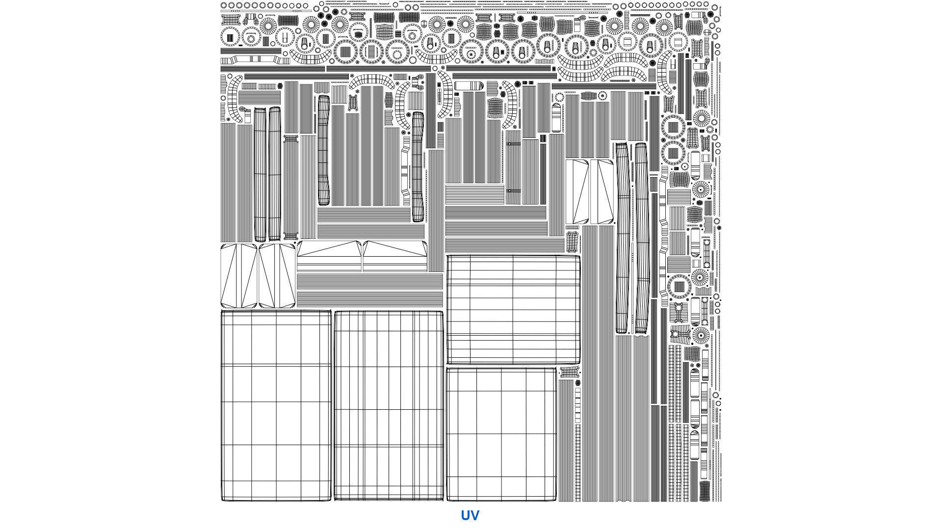 Rolling Stretcher 1B Low-poly 3D model_7