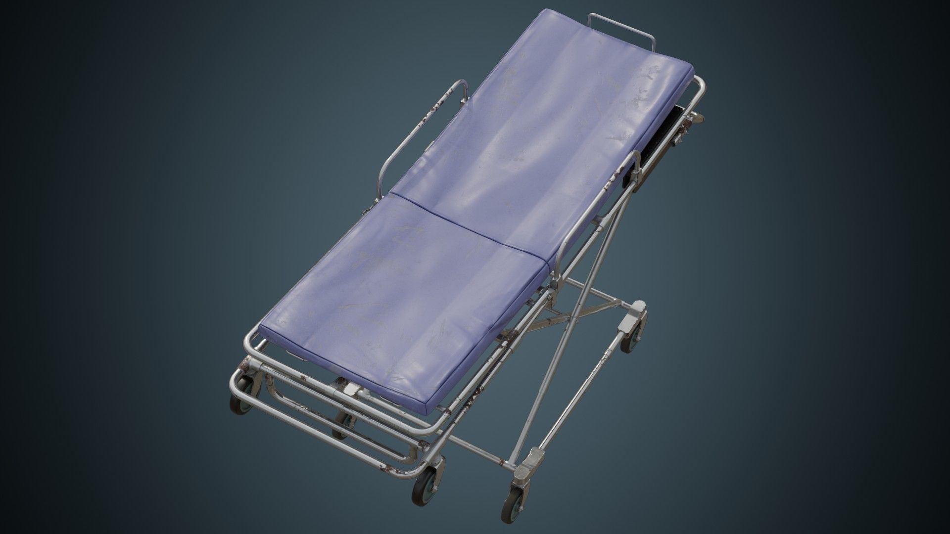 Rolling Stretcher 1B Low-poly 3D model_2