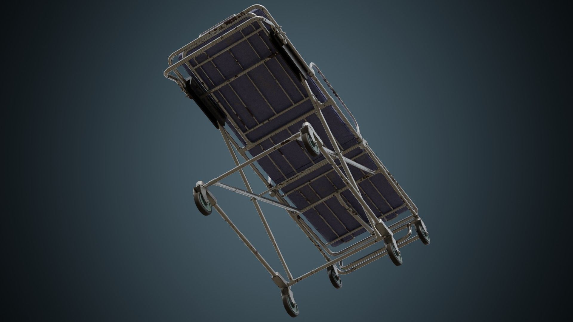 Rolling Stretcher 1B Low-poly 3D model_4