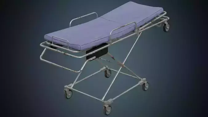 Rolling Stretcher 1B Low-poly 3D model