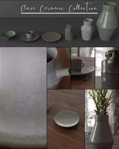 Crackle glaze ceramics and Terracotta clay pots collection 