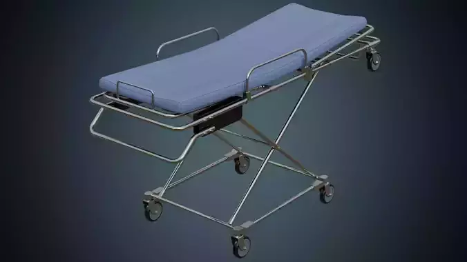 Rolling Stretcher 1 Basic Low-poly 3D model