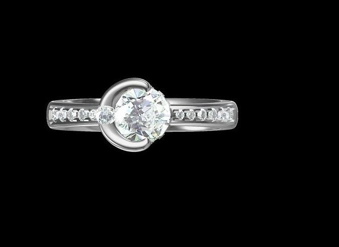 Engagement Ring 3D print model
