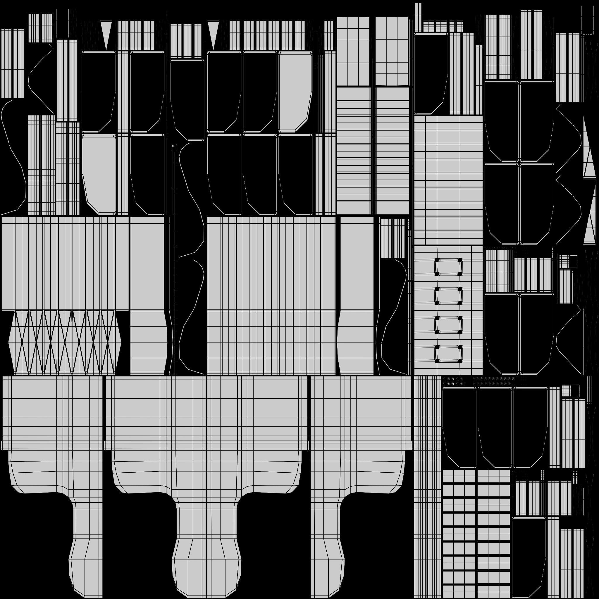 sofa set 007 Low-poly 3D model_17
