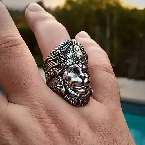 Divine Hanuman Ring  A Symbol of Strength and Devotion