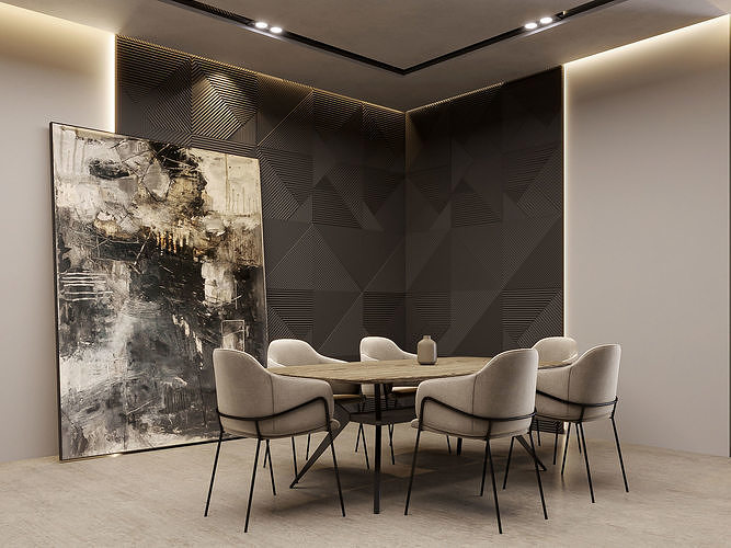 Interior Scene Living Room 19 3D model 4