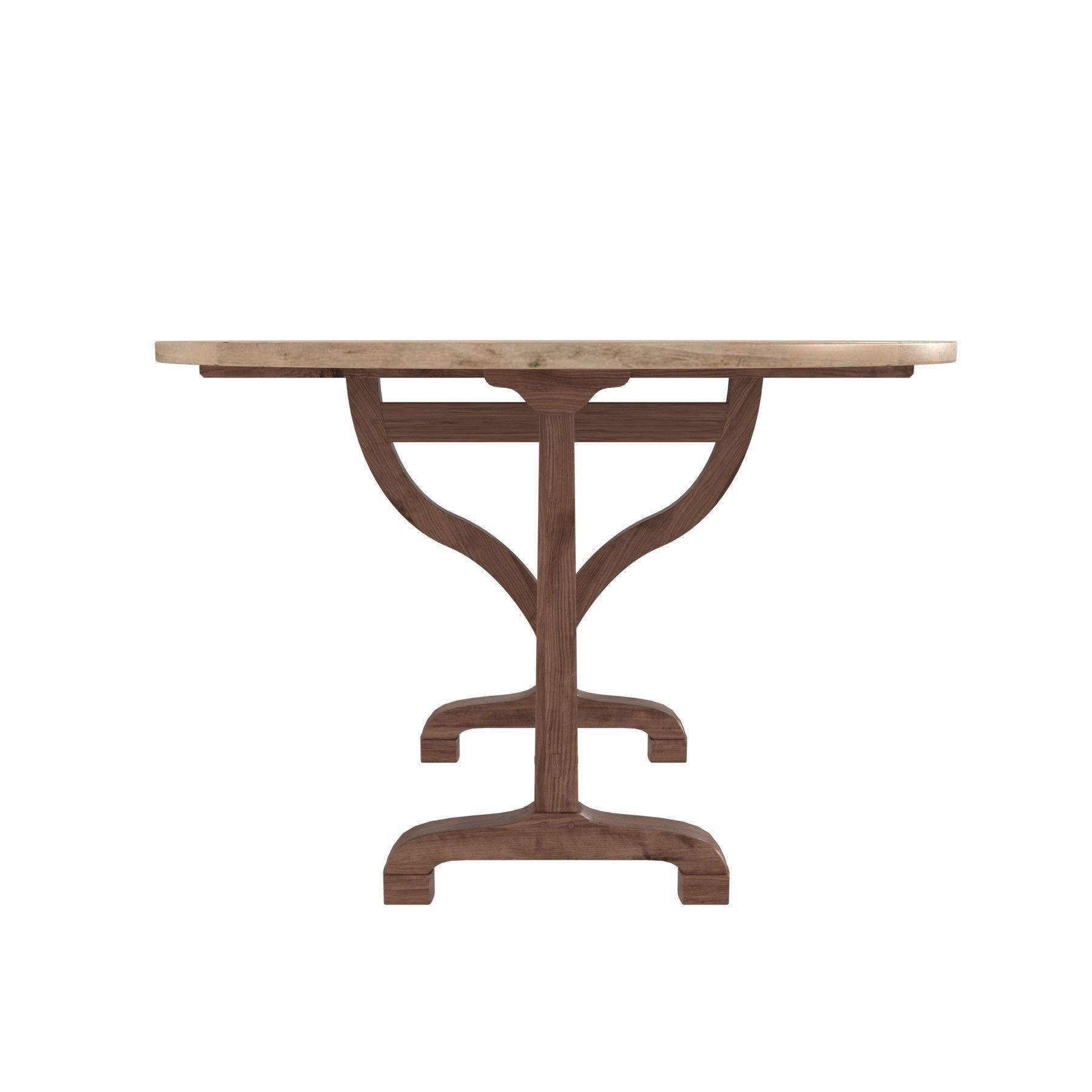 Schwung design wooden folding table 3D model_3