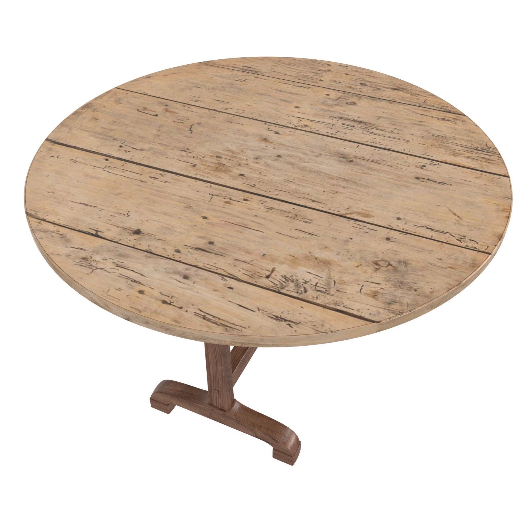 Schwung design wooden folding table 3D model_1