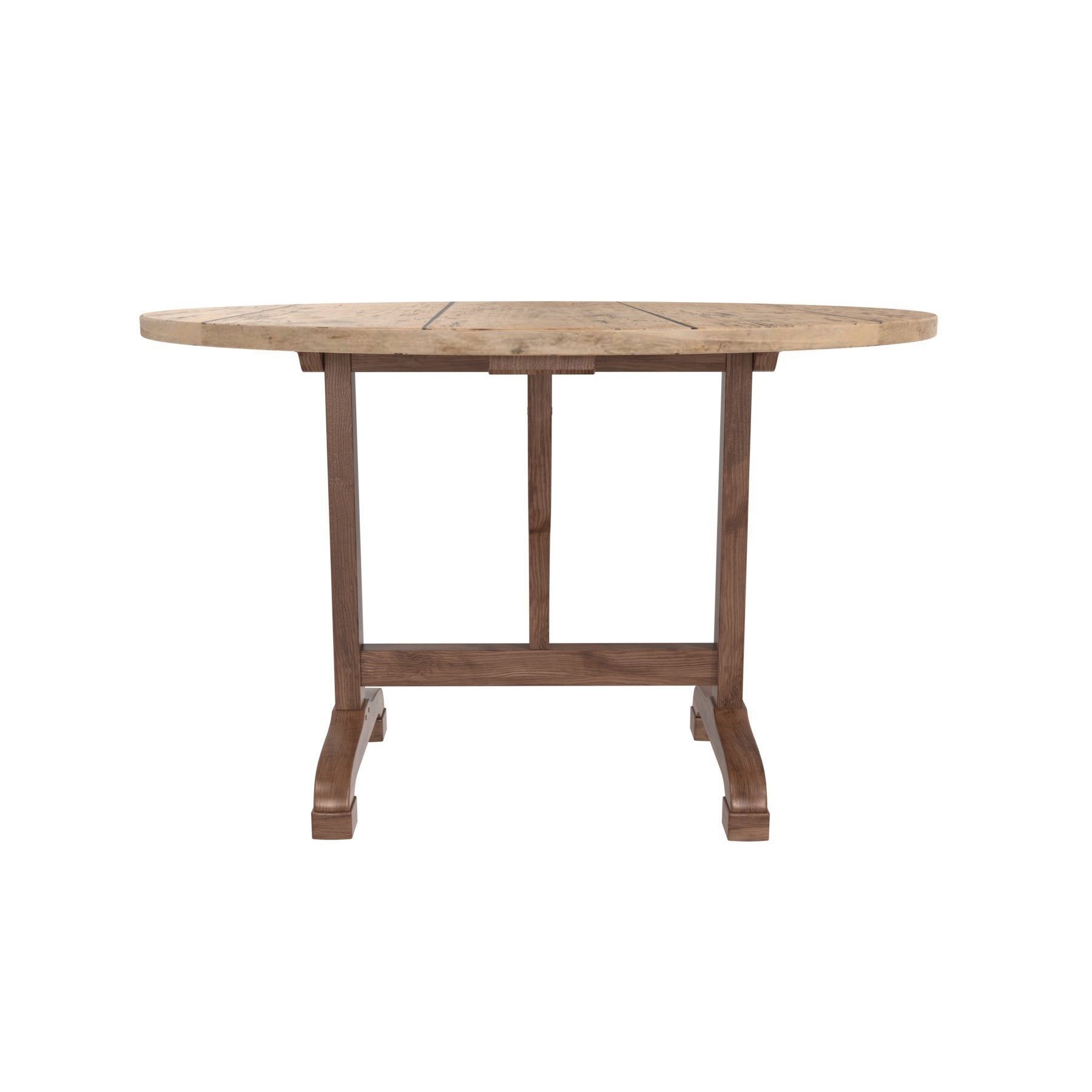 Schwung design wooden folding table 3D model_5