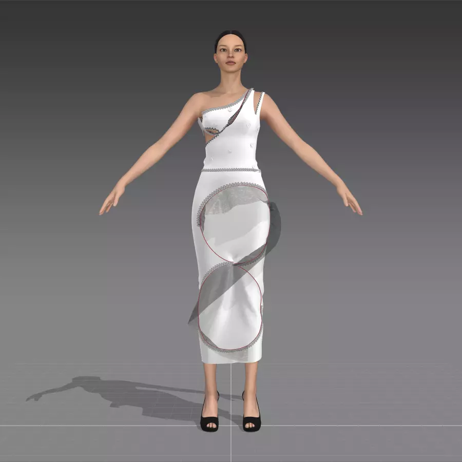 white formal dress Texture_0