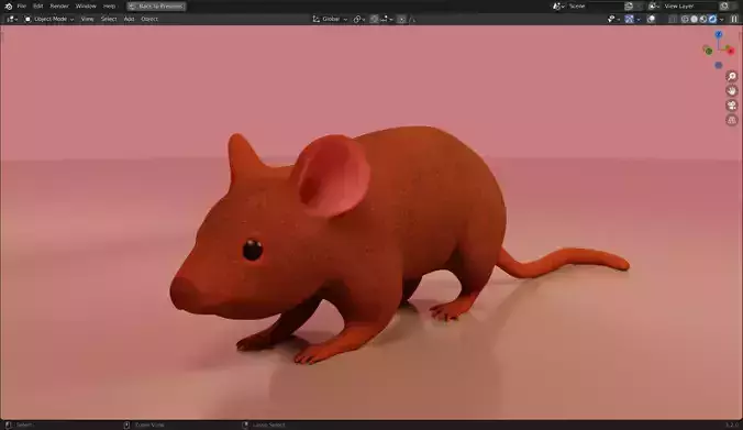 Mice 3D Model from Peter Wheat 1948 Walt Kelly  Low poly Low-poly 3D model