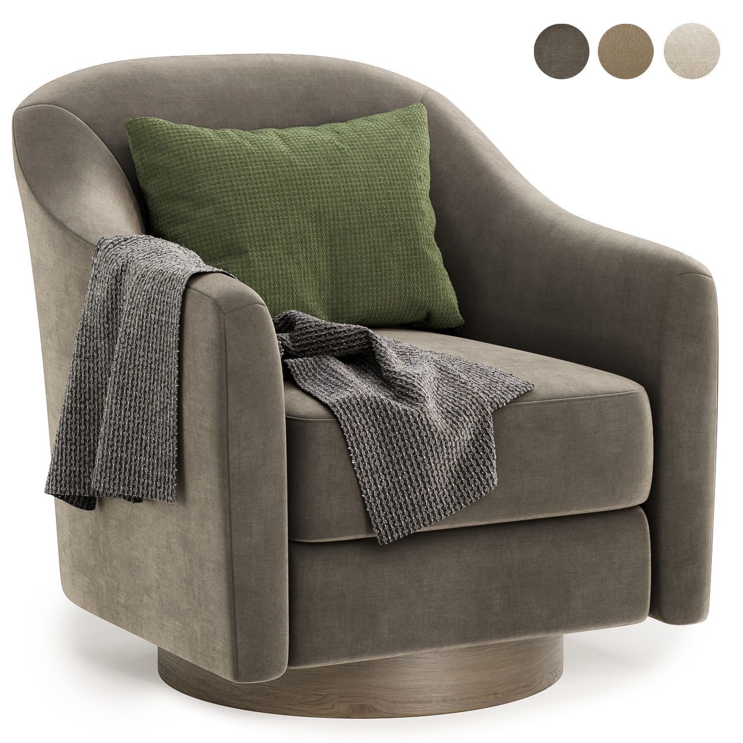 COQUETTE SWIVEL CHAIR 3D model_2