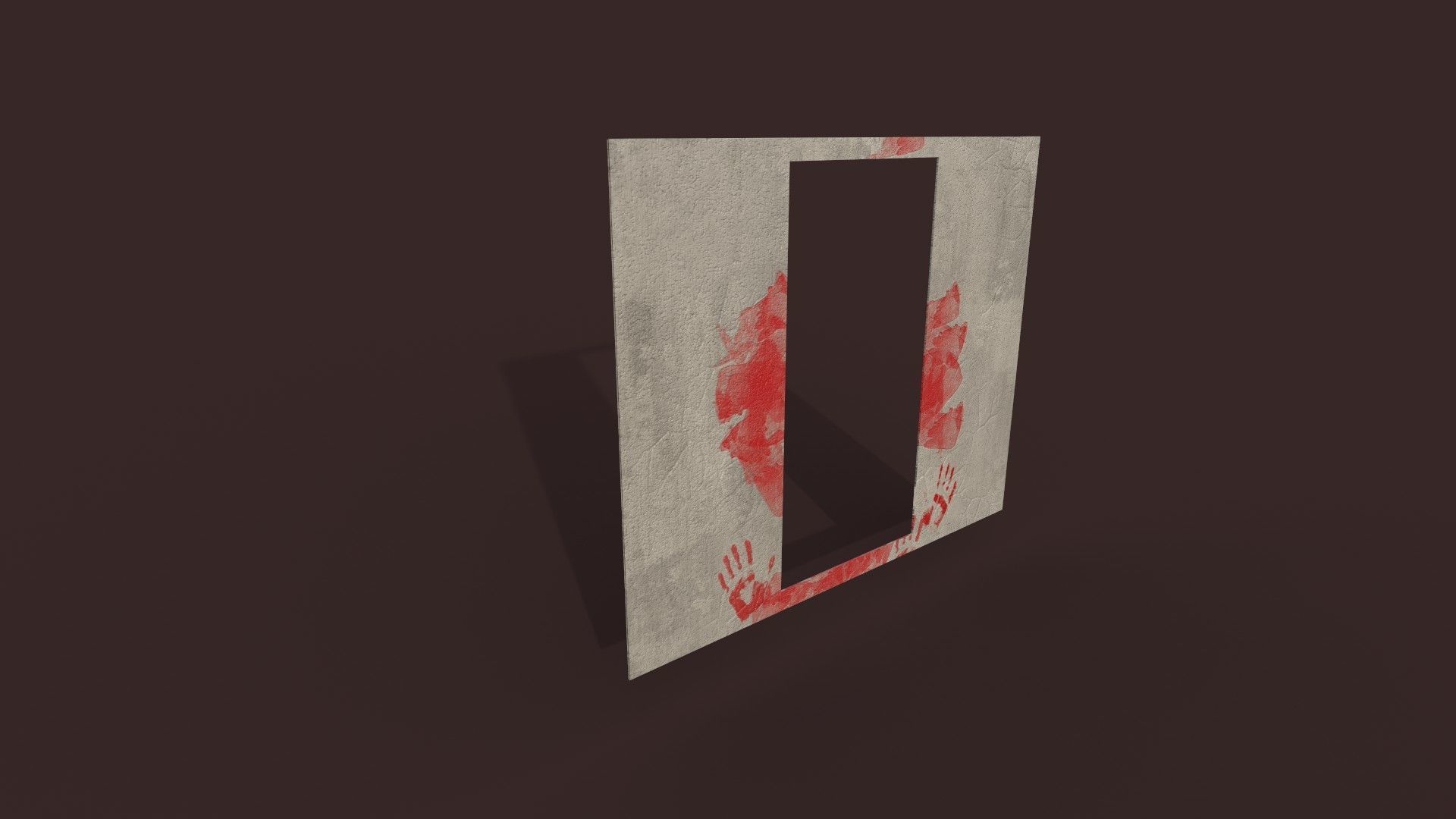 Eerie Realism Pack Blood-Stained Window Concrete Wall 3D Models Low-poly 3D model_6