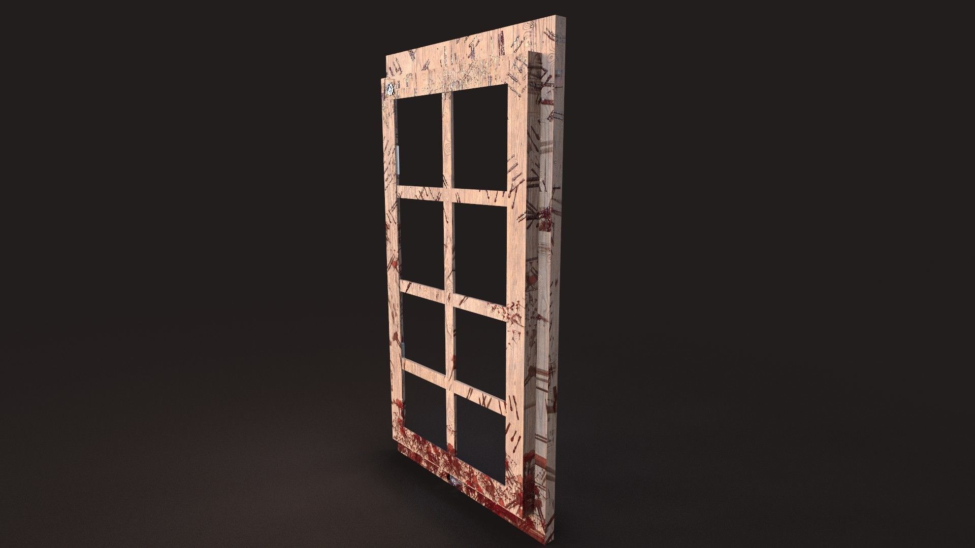 Eerie Realism Pack Blood-Stained Window Concrete Wall 3D Models Low-poly 3D model_17