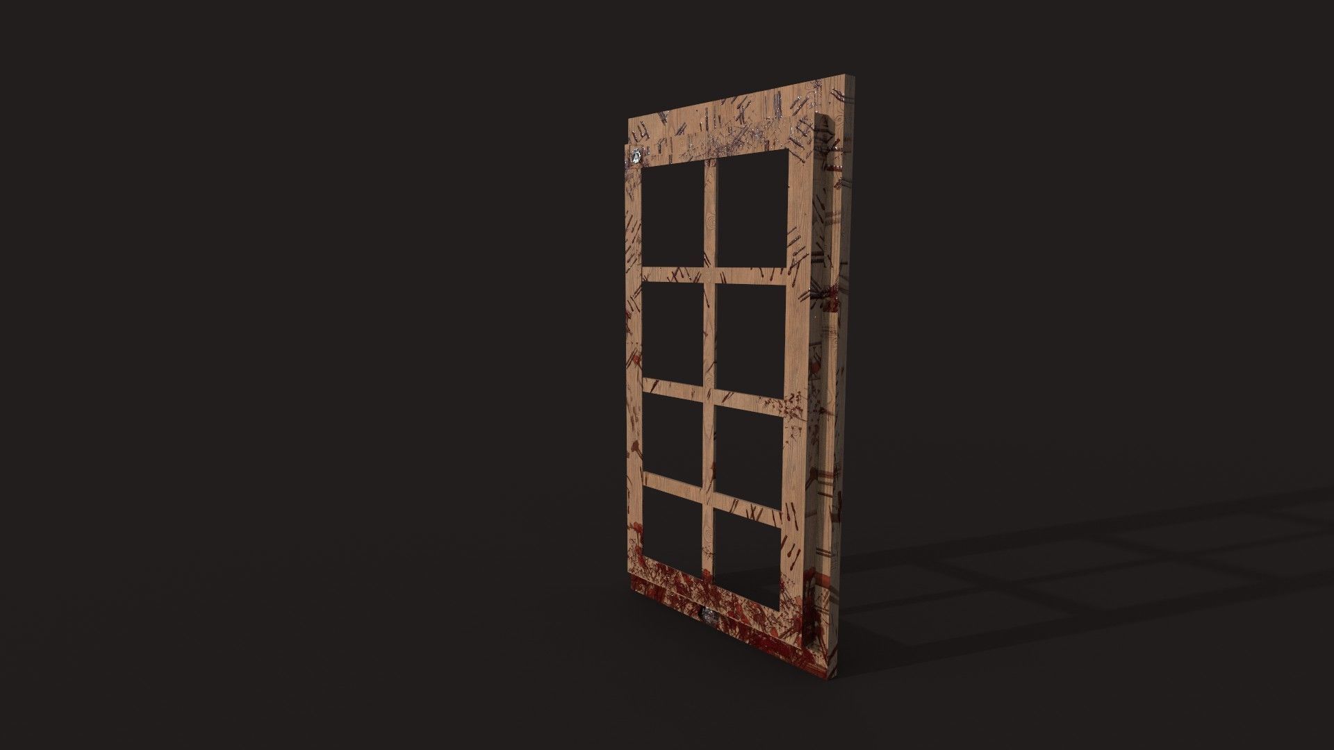 Eerie Realism Pack Blood-Stained Window Concrete Wall 3D Models Low-poly 3D model_15