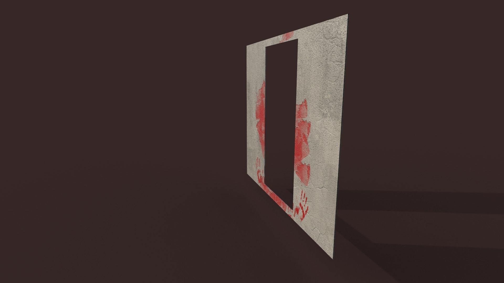 Eerie Realism Pack Blood-Stained Window Concrete Wall 3D Models Low-poly 3D model_5