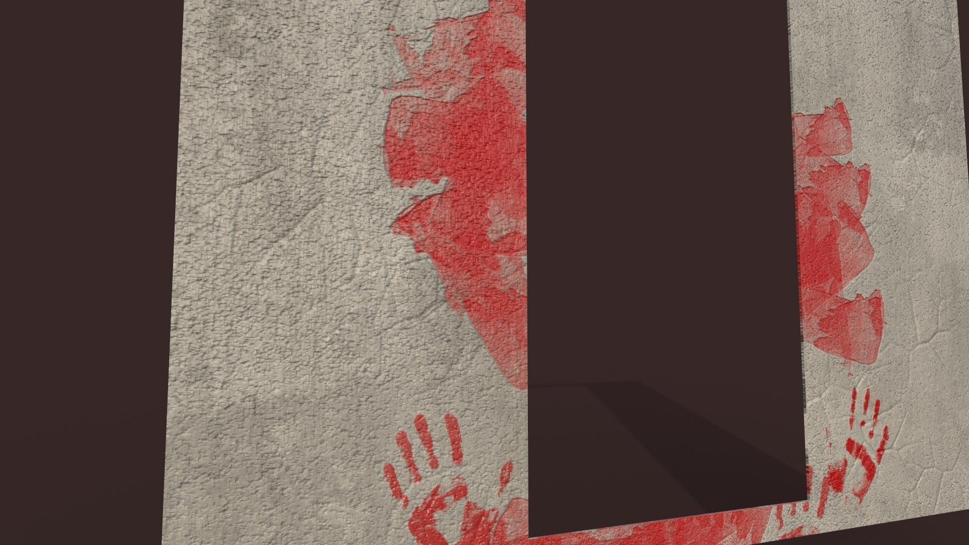 Eerie Realism Pack Blood-Stained Window Concrete Wall 3D Models Low-poly 3D model_7