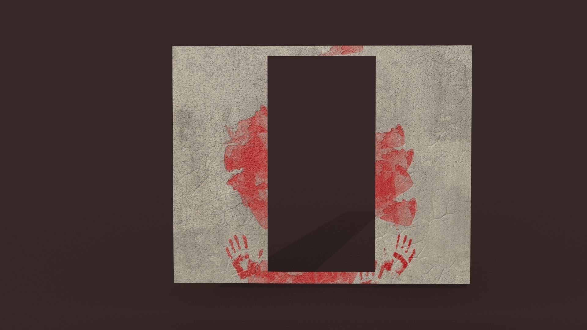 Eerie Realism Pack Blood-Stained Window Concrete Wall 3D Models Low-poly 3D model_4