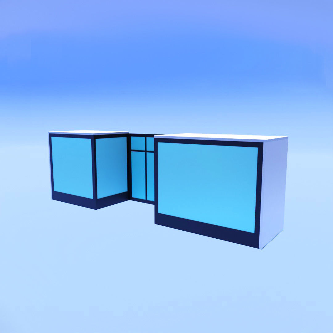Show window in store Low-poly 3D model_1