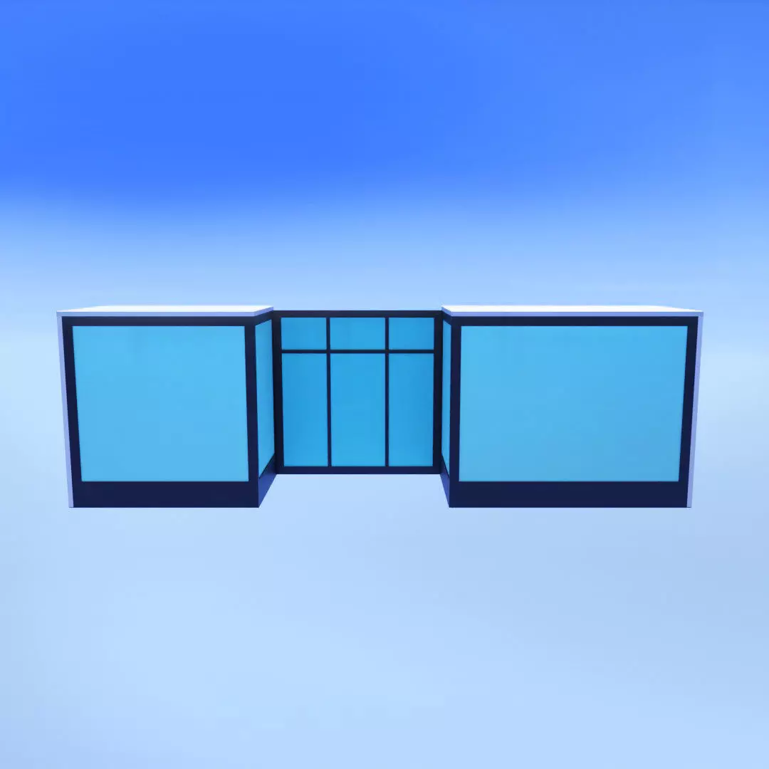 Show window in store Low-poly 3D model_0