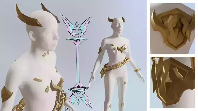 Soul Fighter LUX COSPLAY LEAGUE OF LEGENDS 3D PRINT MODEL