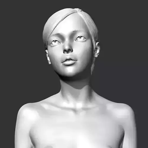 SC girl bust B 3D print model