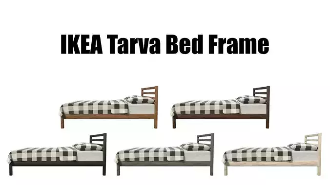 IKEA Tarva Bed Frame Low-poly 3D model