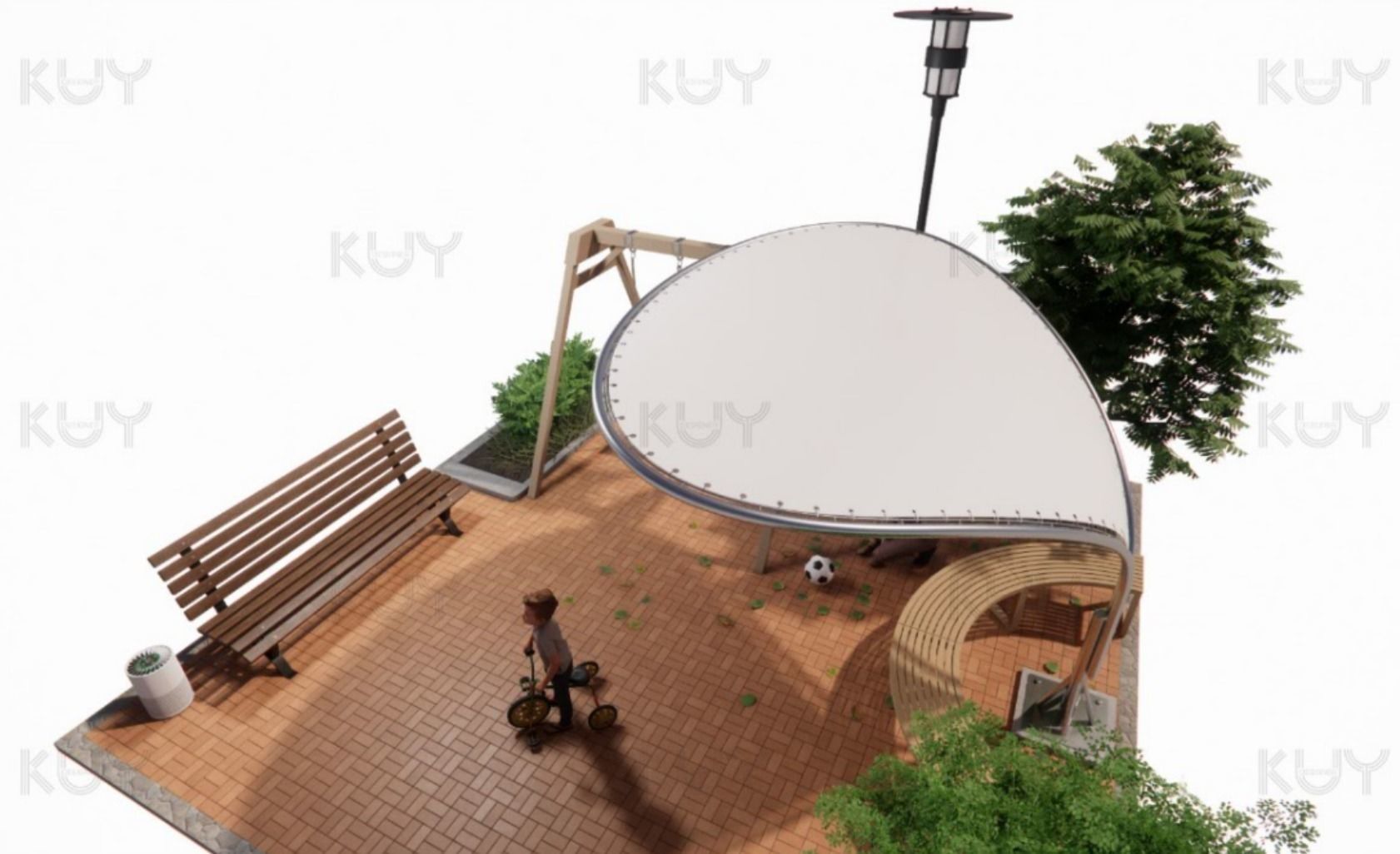 petal module one petal 3D model_9