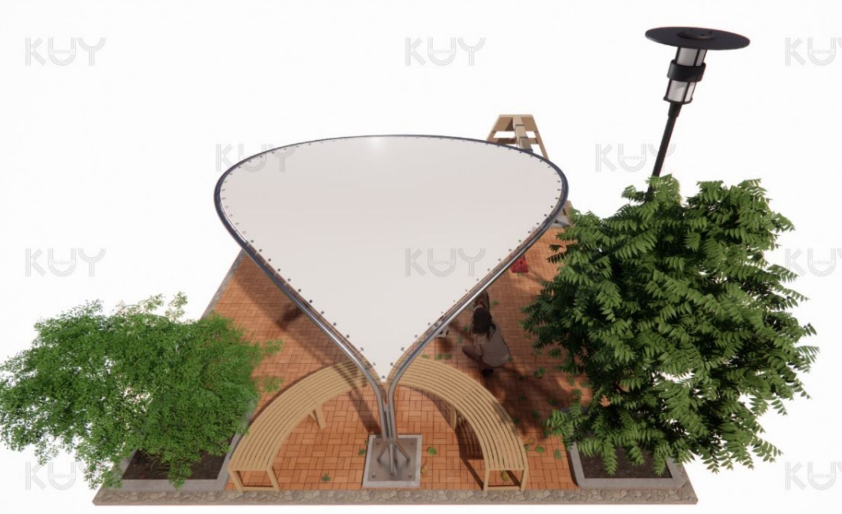 petal module one petal 3D model_6