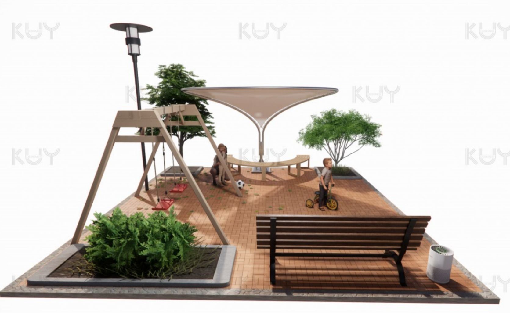 petal module one petal 3D model_4