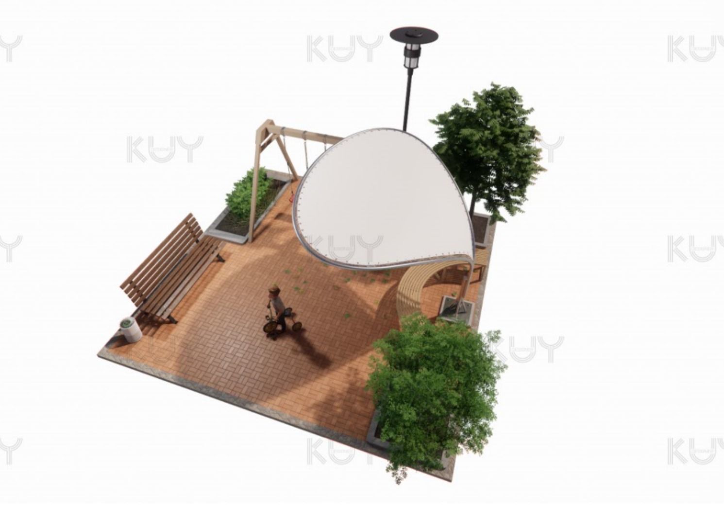 petal module one petal 3D model_3