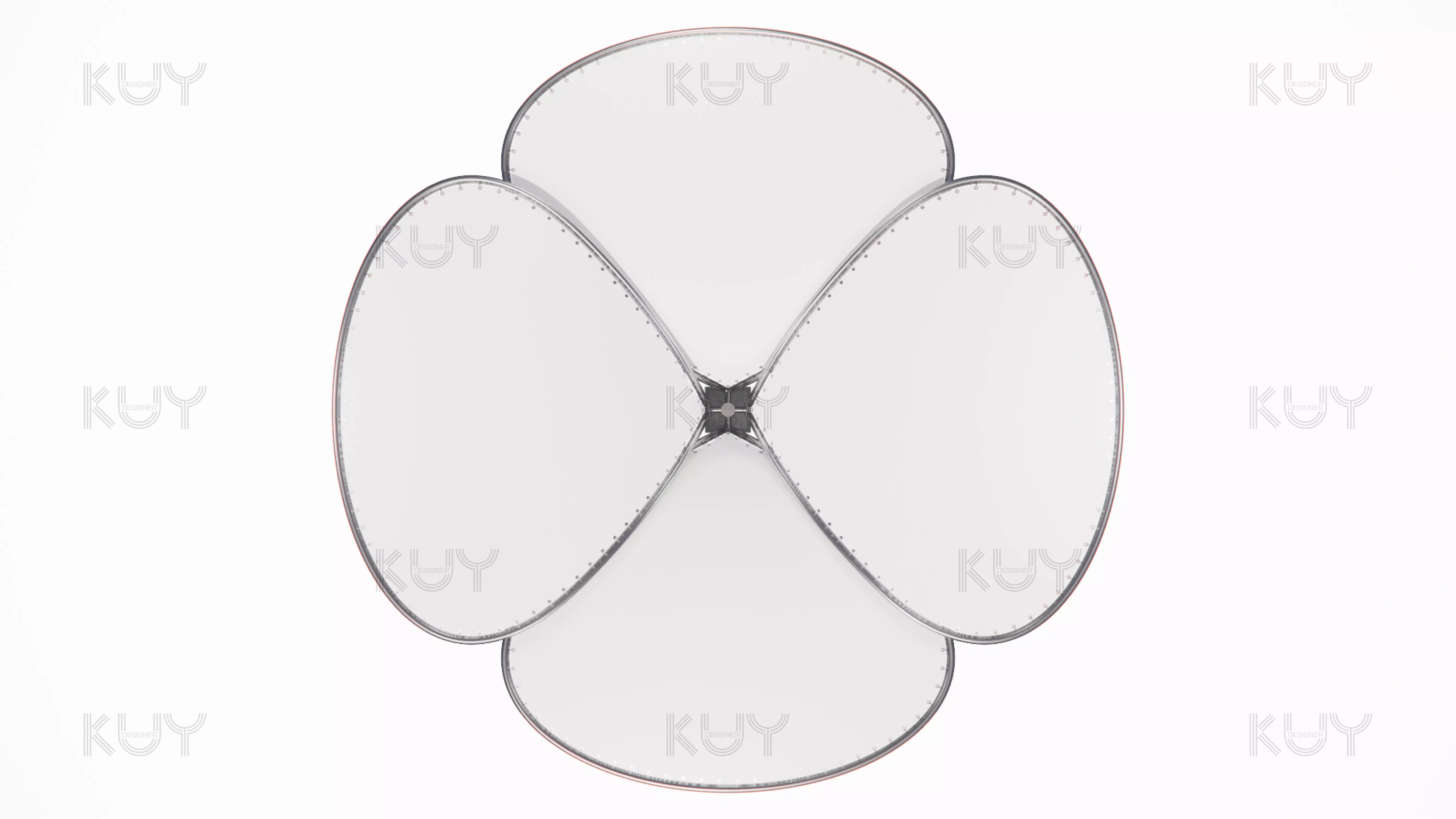 petal module Low-poly 3D model_0