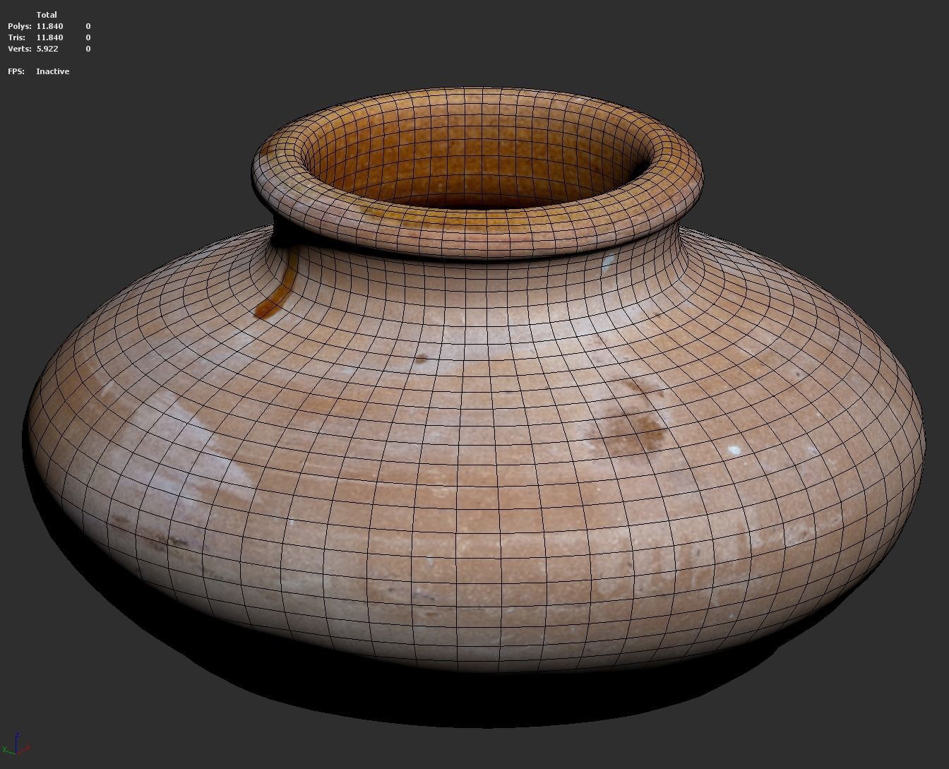 Photoscanned Pot 02 3D model_12