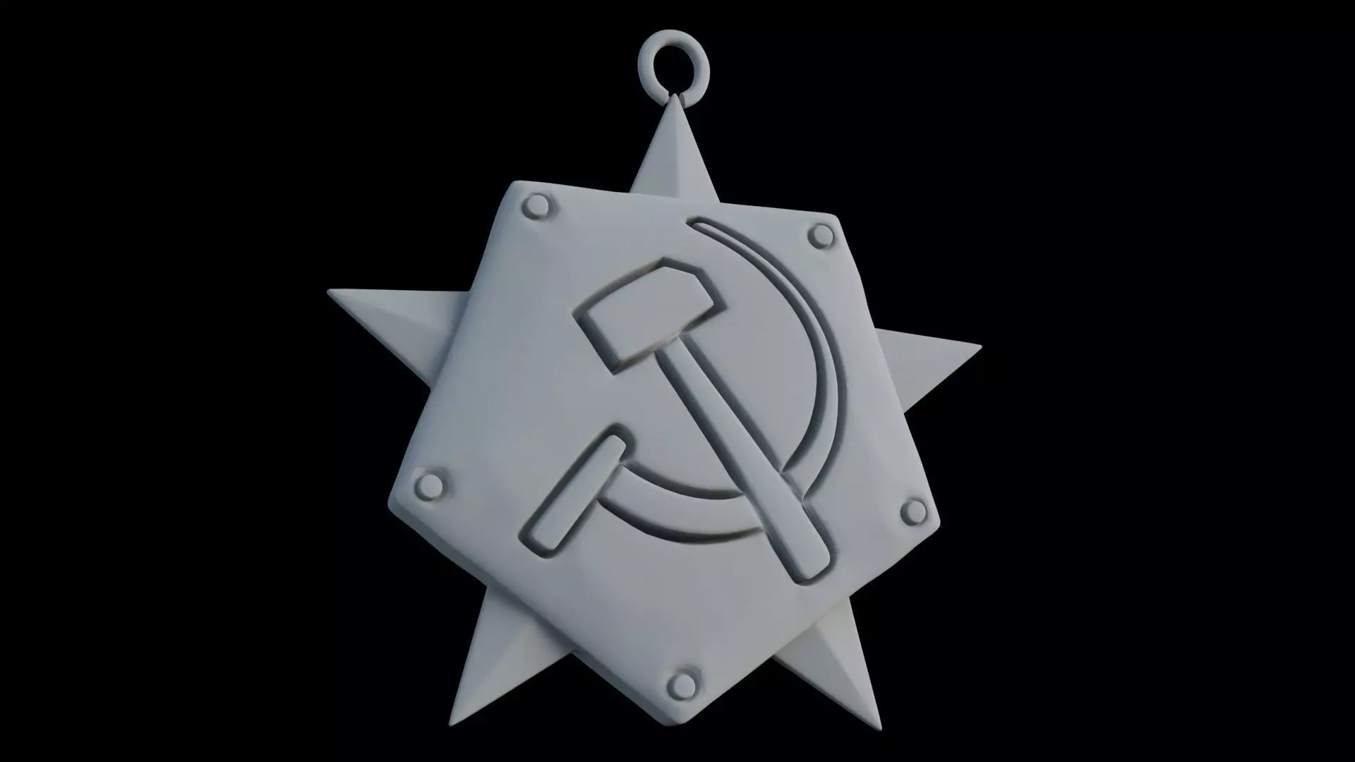 KEYCHAIN LOCKET - USSR STAR Free 3D model