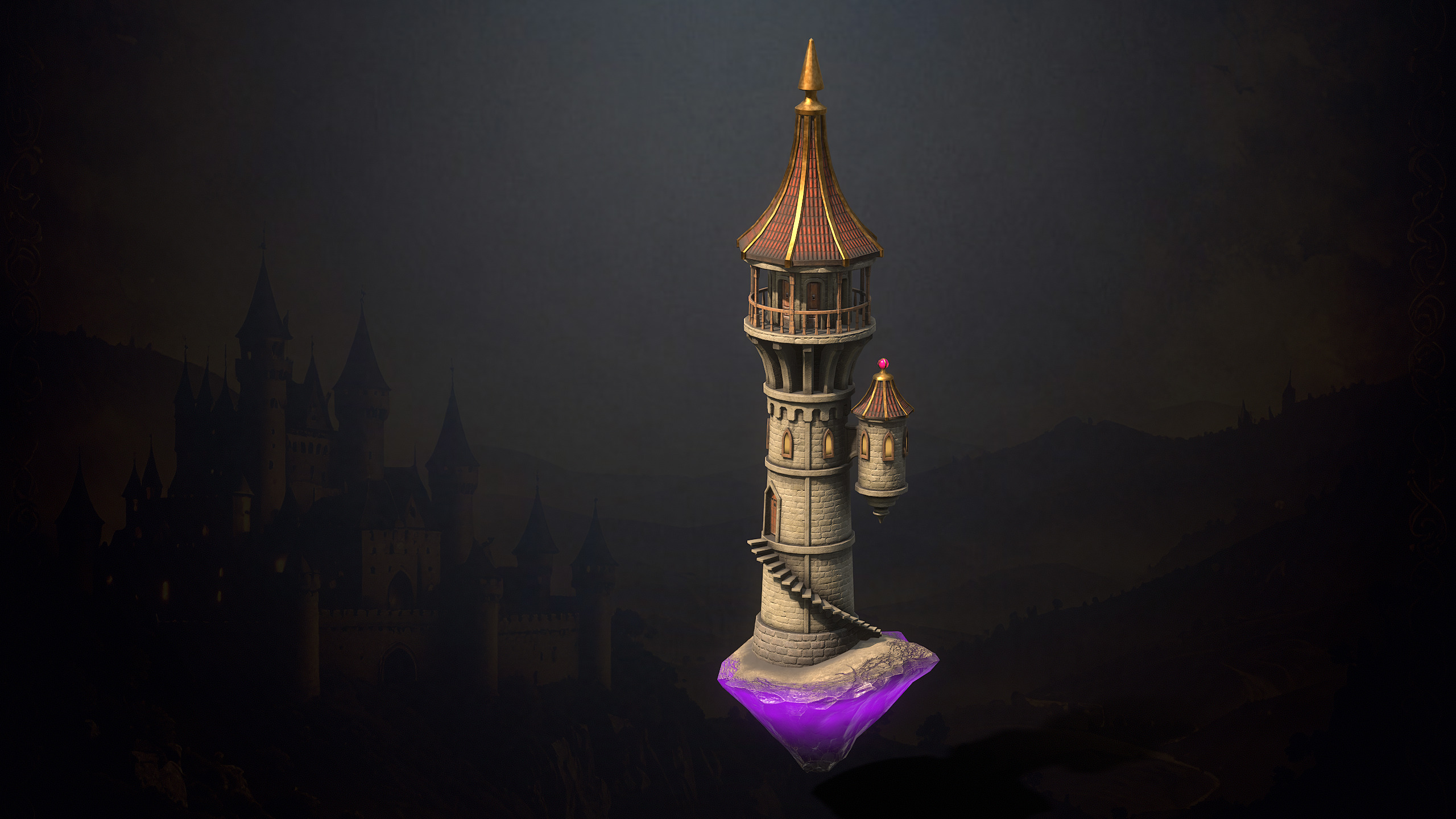 Medieval Fantasy Buildings Low-poly 3D model_26