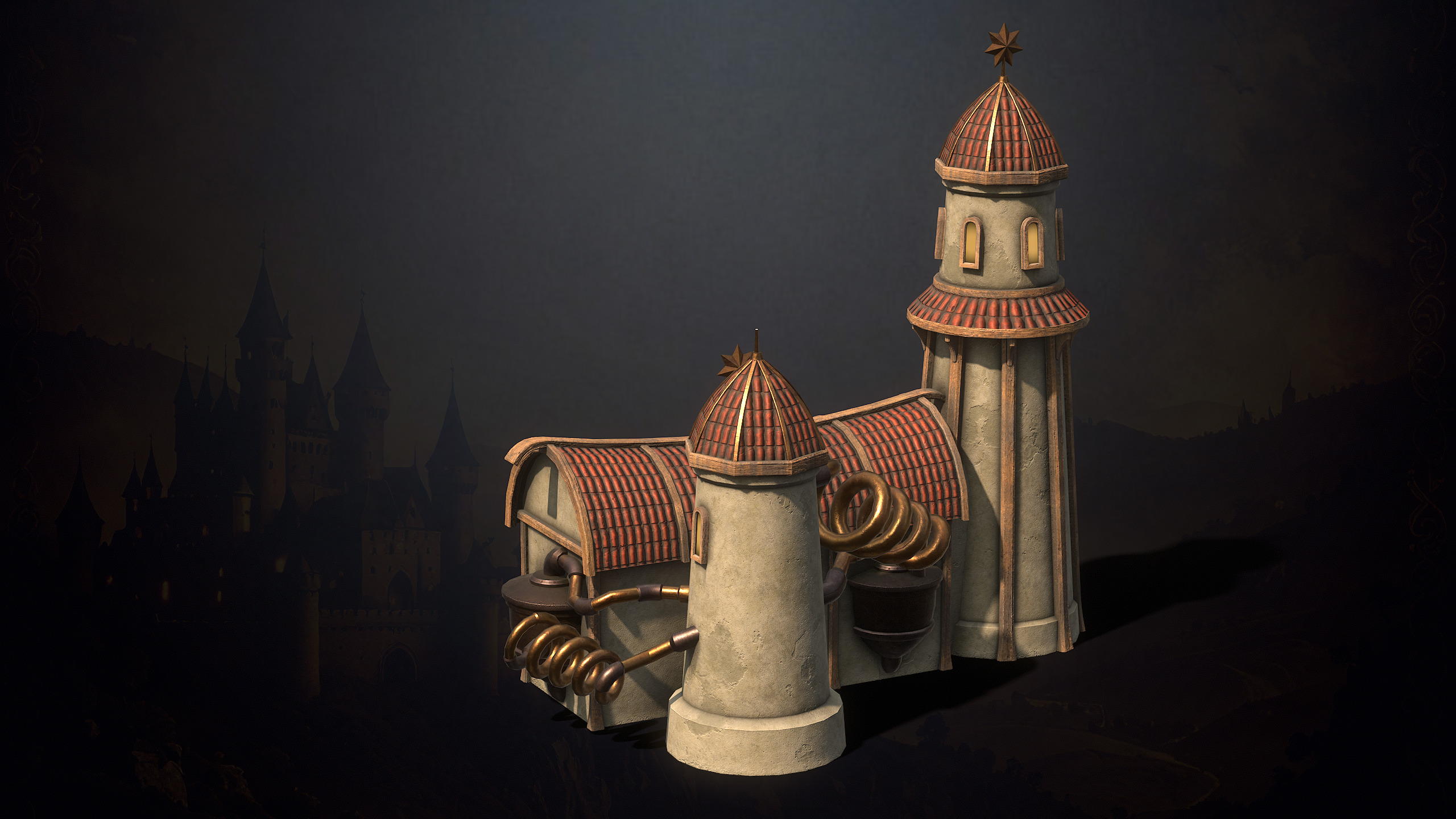 Medieval Fantasy Buildings Low-poly 3D model_24