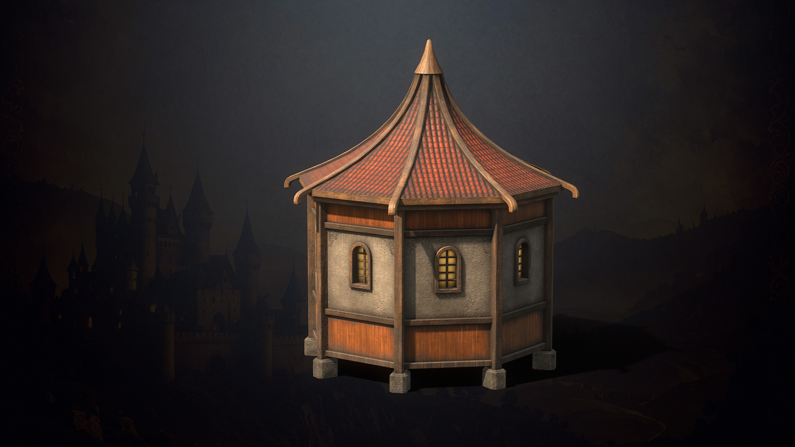 Medieval Fantasy Buildings Low-poly 3D model_5