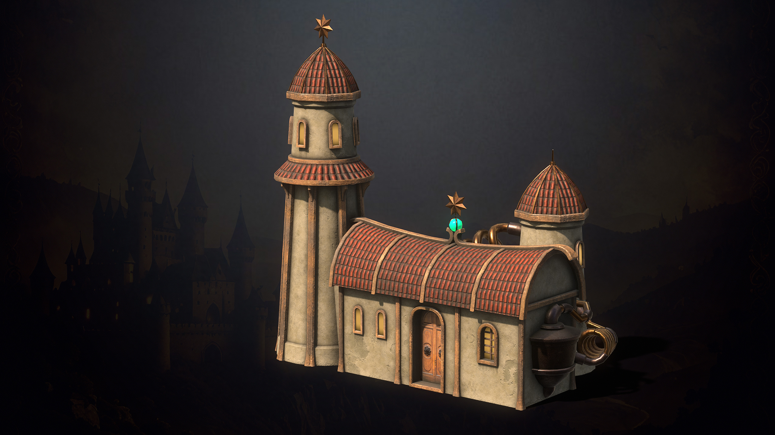 Medieval Fantasy Buildings Low-poly 3D model_23