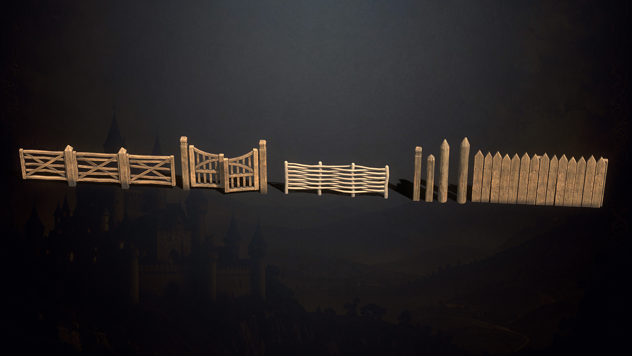 Medieval Fantasy Buildings Low-poly 3D model_35