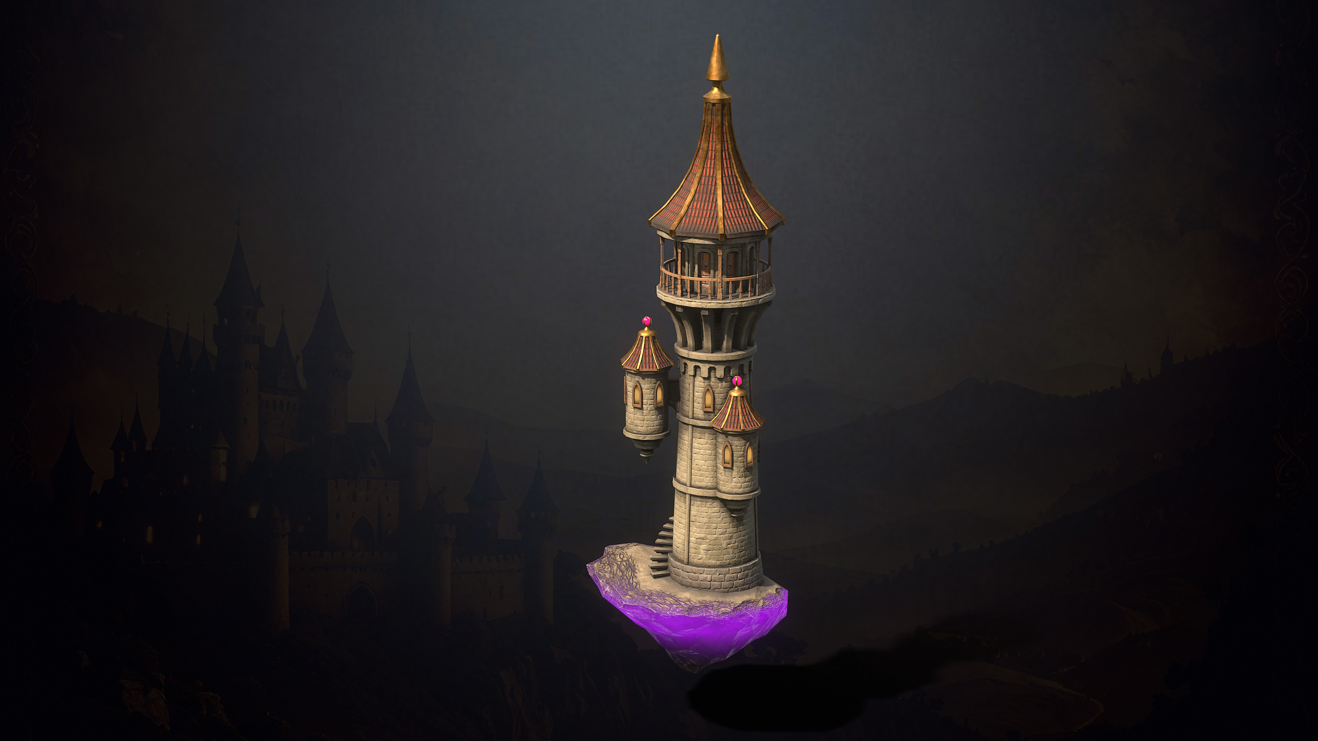 Medieval Fantasy Buildings Low-poly 3D model_25