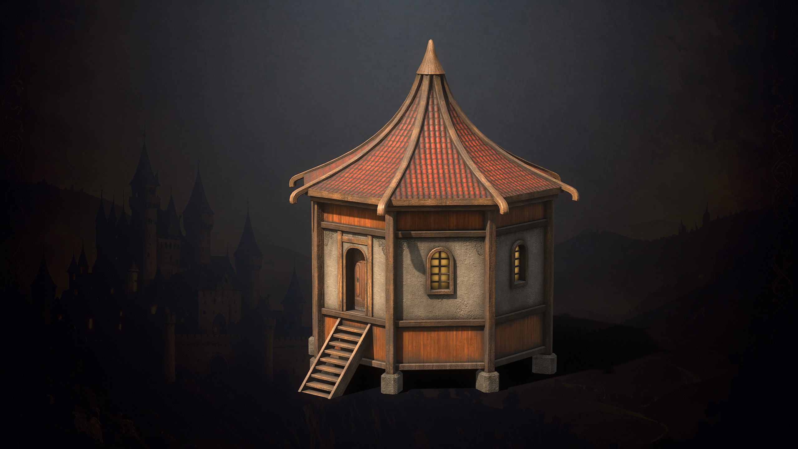 Medieval Fantasy Buildings Low-poly 3D model_4
